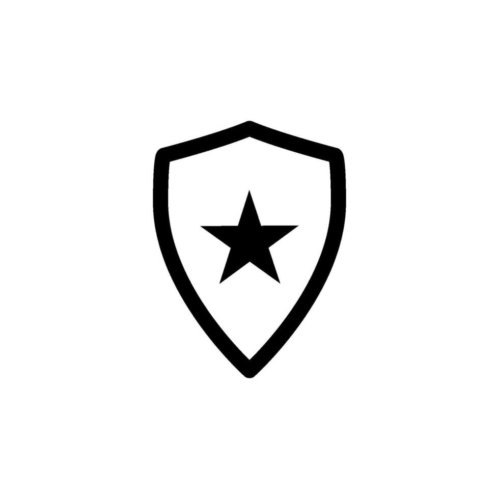 star shield Icon Vector Design Template