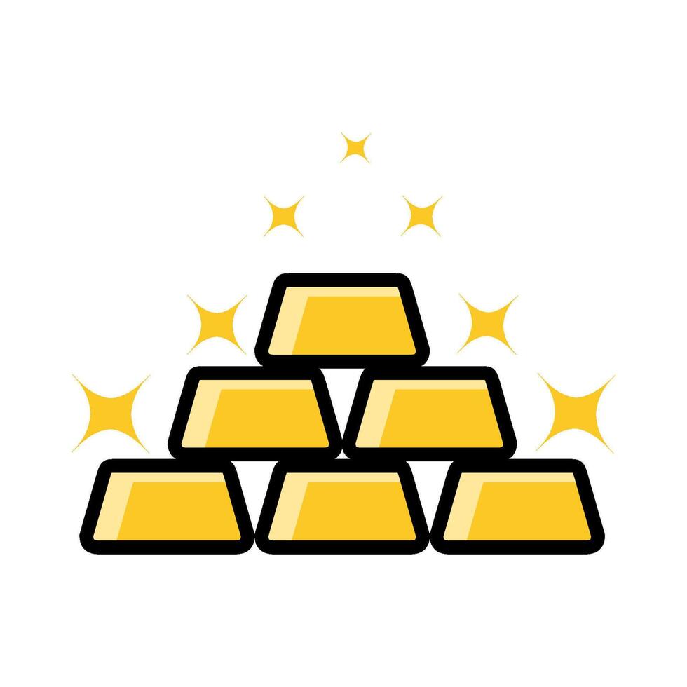 gold bar icon vector design templates