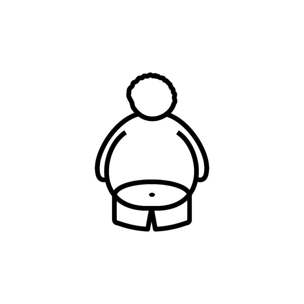 obesidad icono vector diseño plantillas