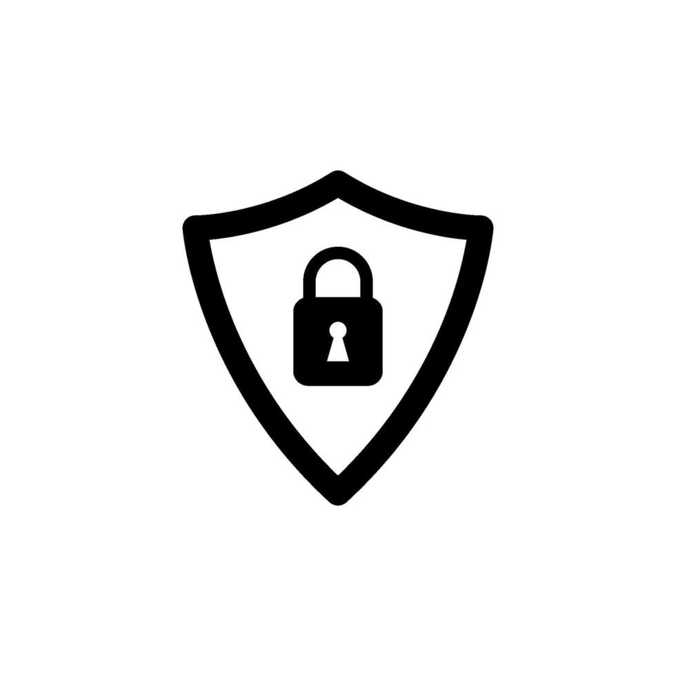 shield and lock Icon Vector Design Template