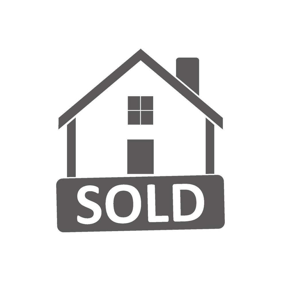 sold icon vector design template