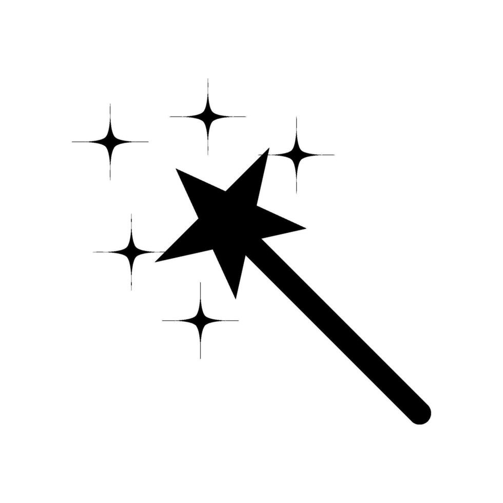 magician stick wizard  icon vector design template