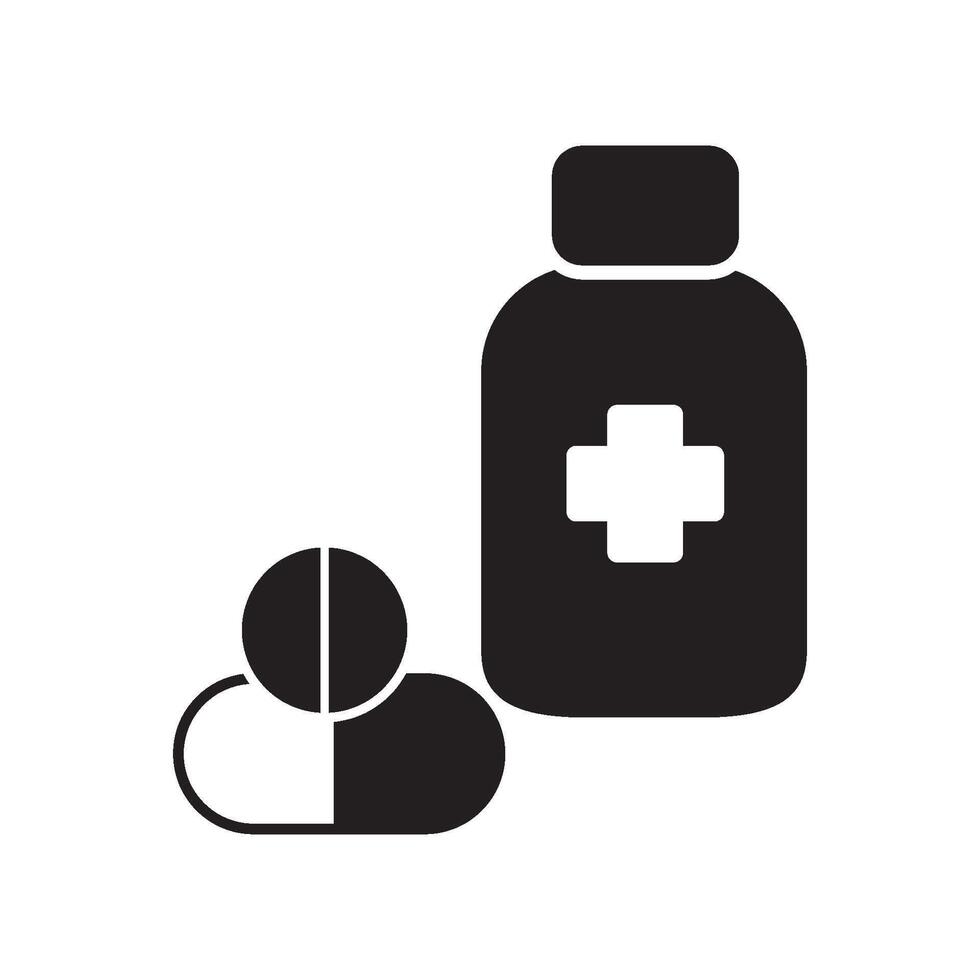 bottle pill icon vector design templates