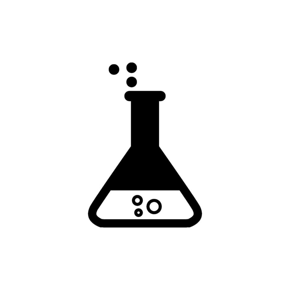 Flask Erlenmeyer Icon Vector Design Template
