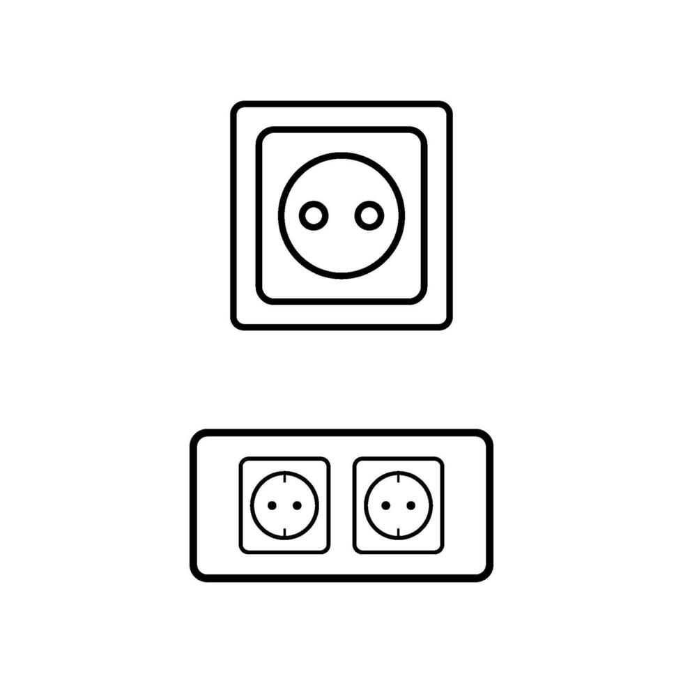 electric socket icon vector design template