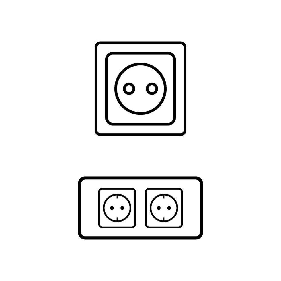 electric socket icon vector design template