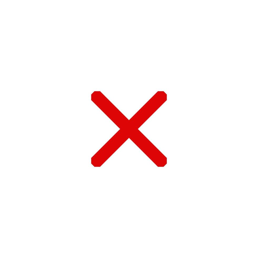Check Mark of cross icon vector design templates