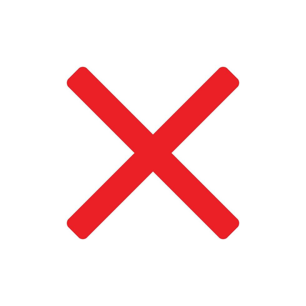 Check Mark of cross icon vector design templates
