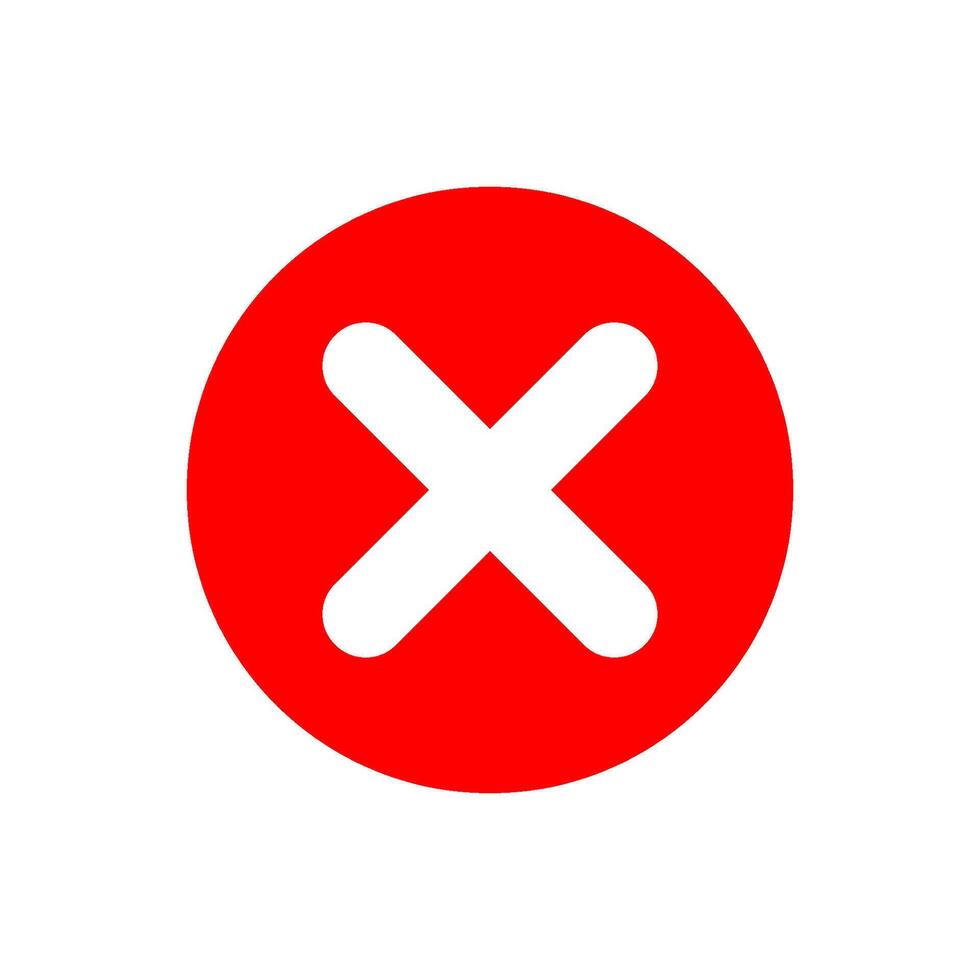 Check Mark of cross icon vector design templates