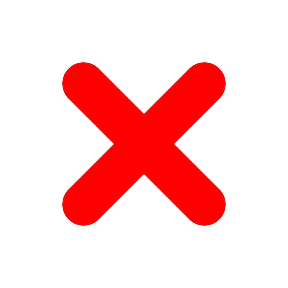Check Mark of cross icon vector design templates