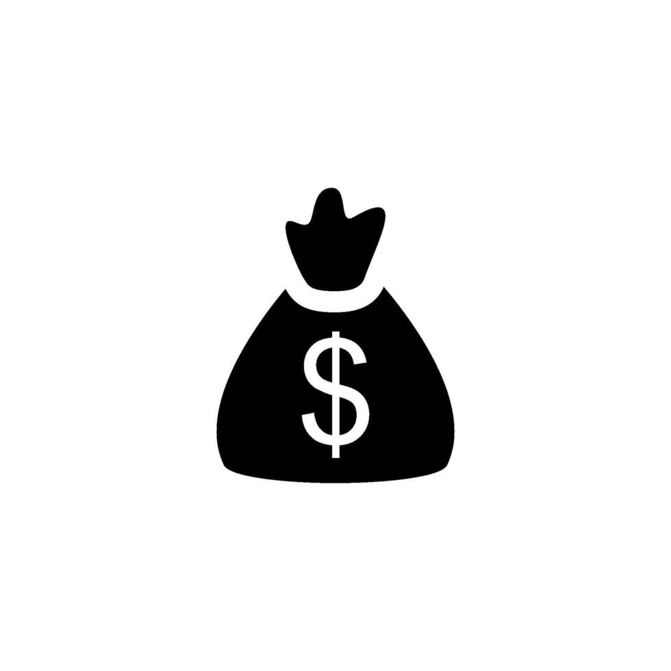 dollar money bag icon vector design template