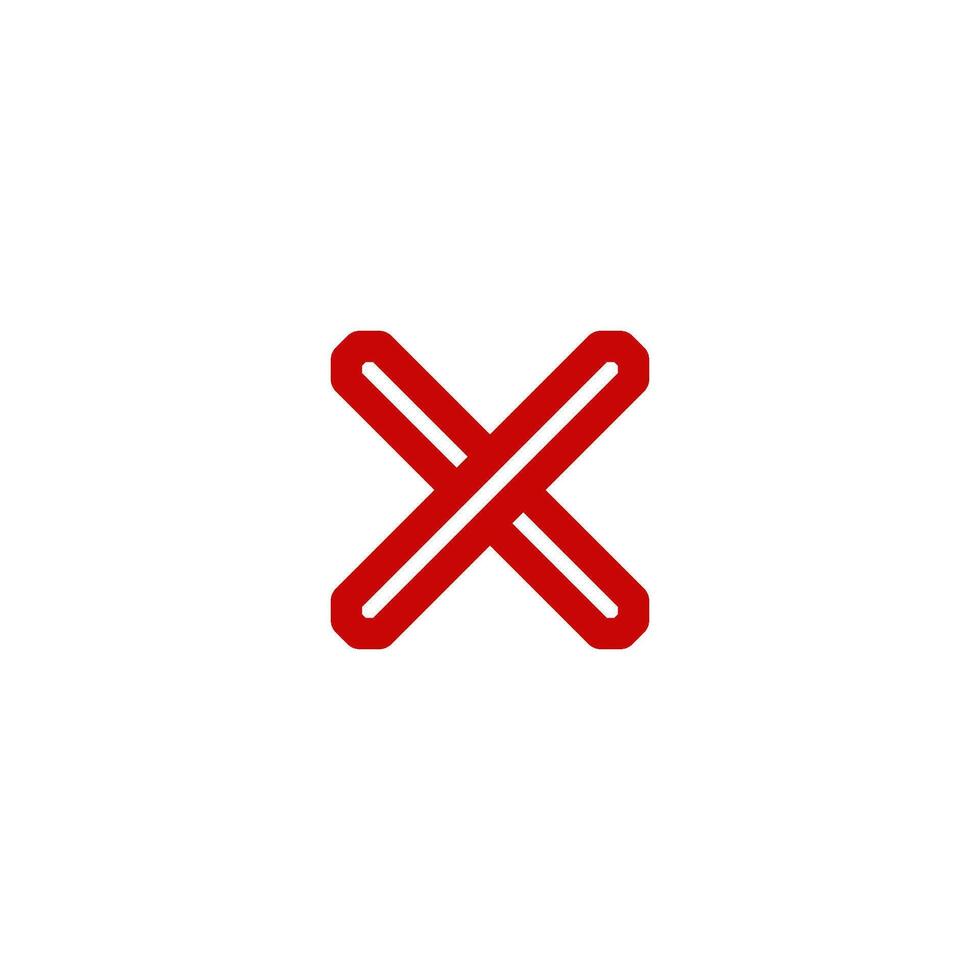 Check Mark of cross icon vector design templates