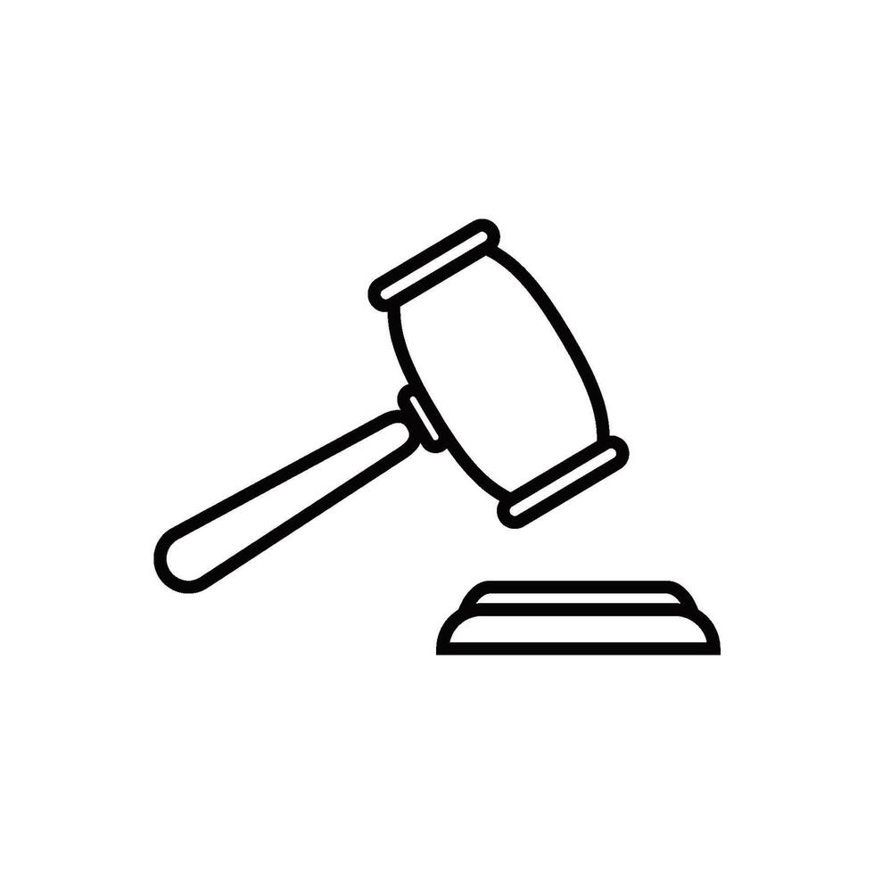 Judge gavel icon vector design template