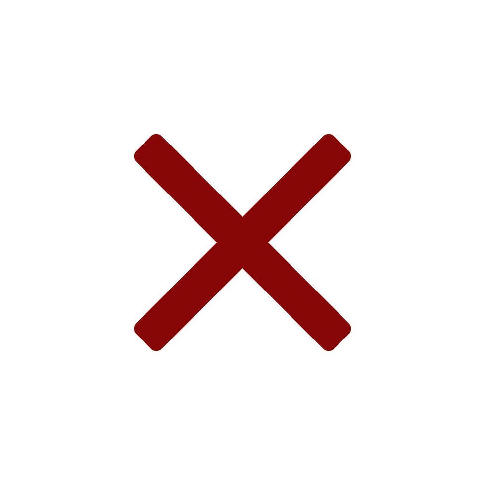 Check Mark of cross icon vector design templates