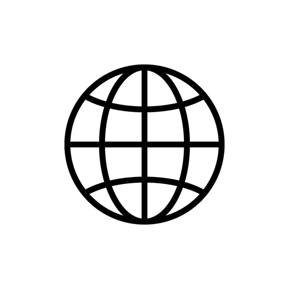 globe internet website icon vector template