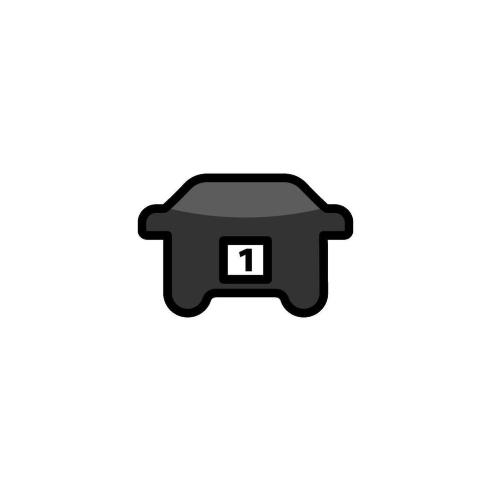 number plate icon vector design template simple
