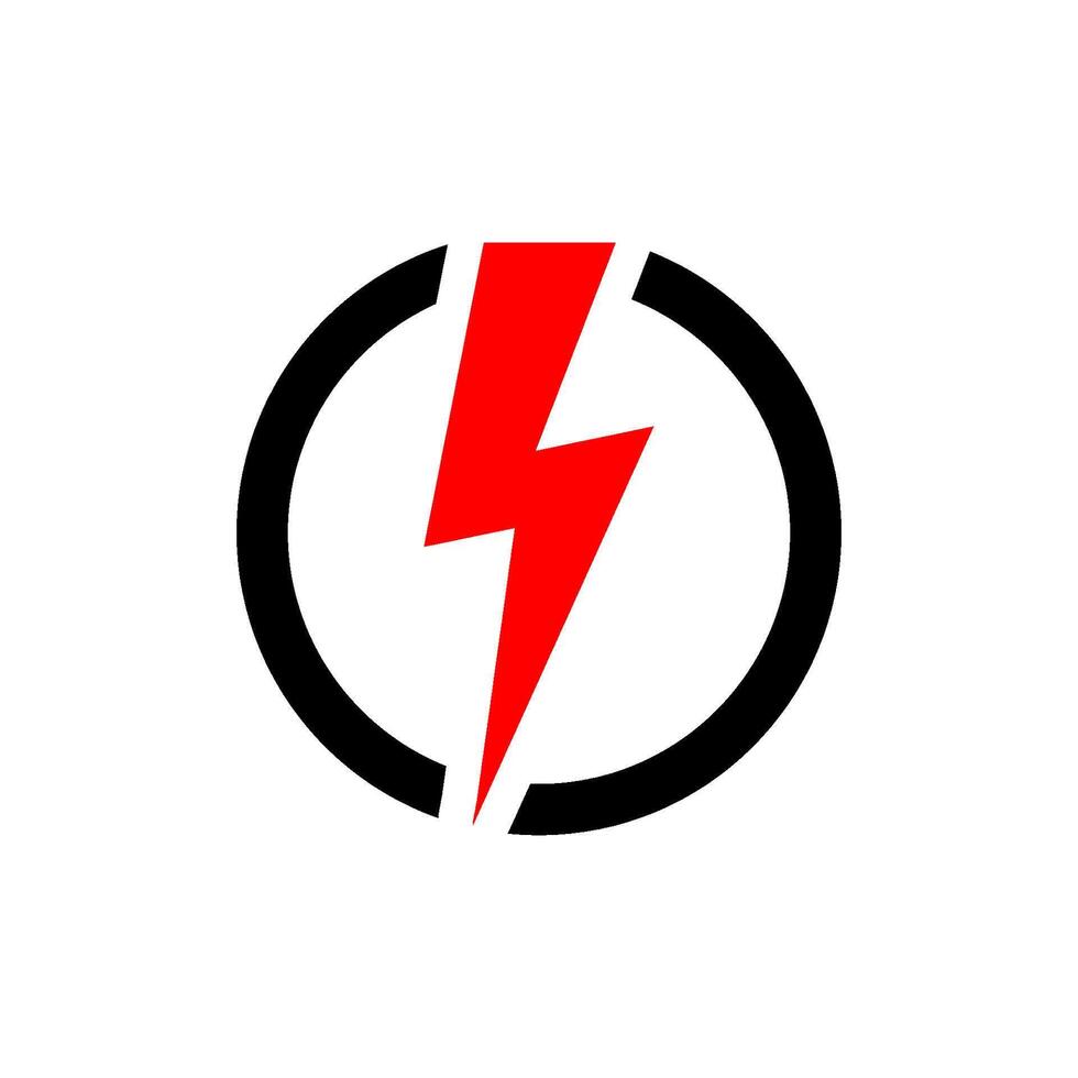 electricity power and button icon vector design template