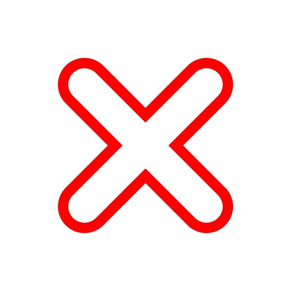 Check Mark of cross icon vector design templates