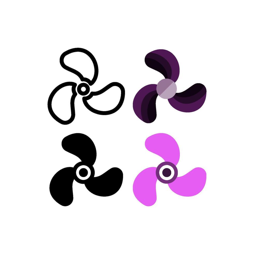 fan icon vector design templates