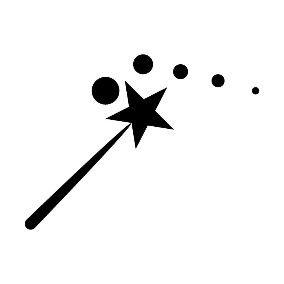 magician stick wizard  icon vector design template