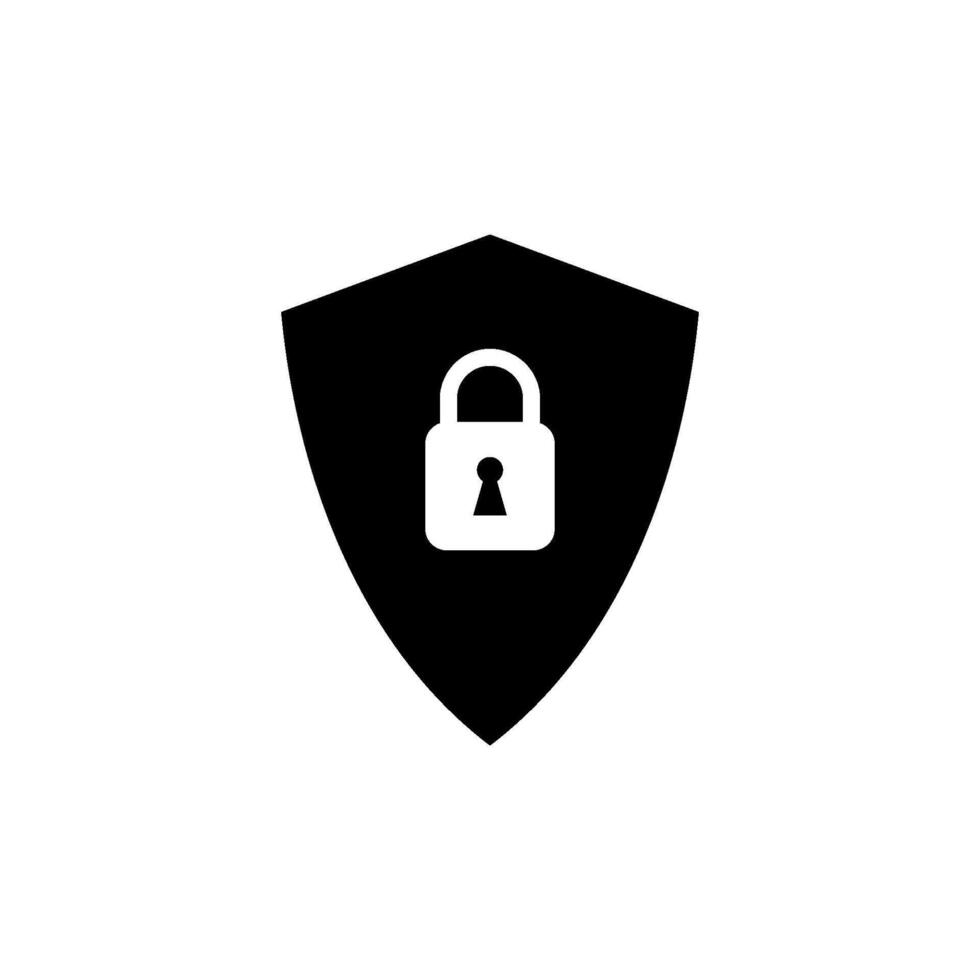 shield and lock Icon Vector Design Template