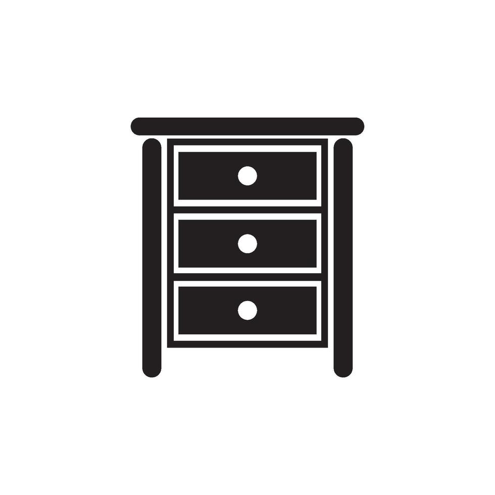 furniture Cupboard wardrobe icon vector design template