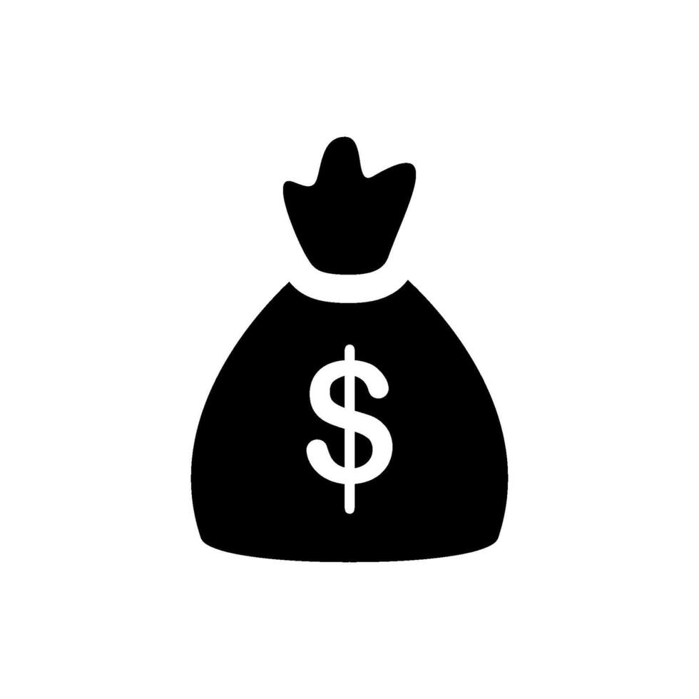 dólar dinero bolso icono vector diseño modelo