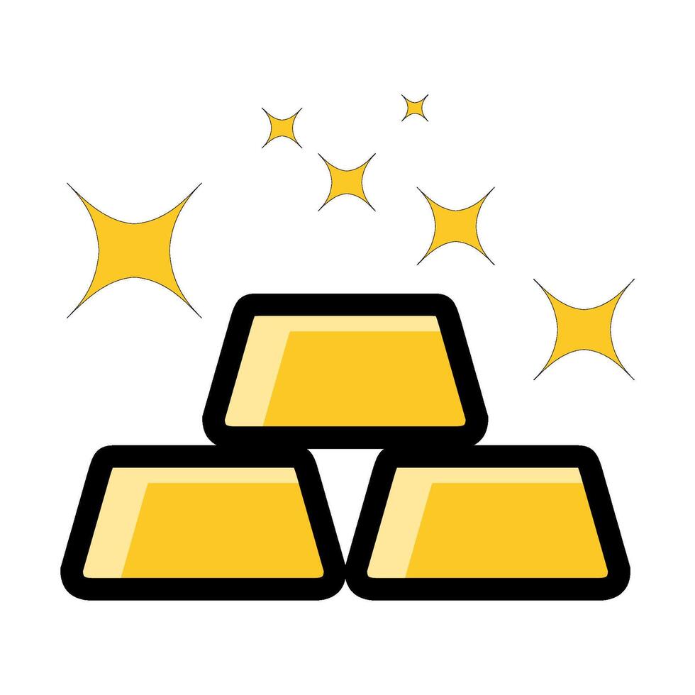 gold bar icon vector design templates