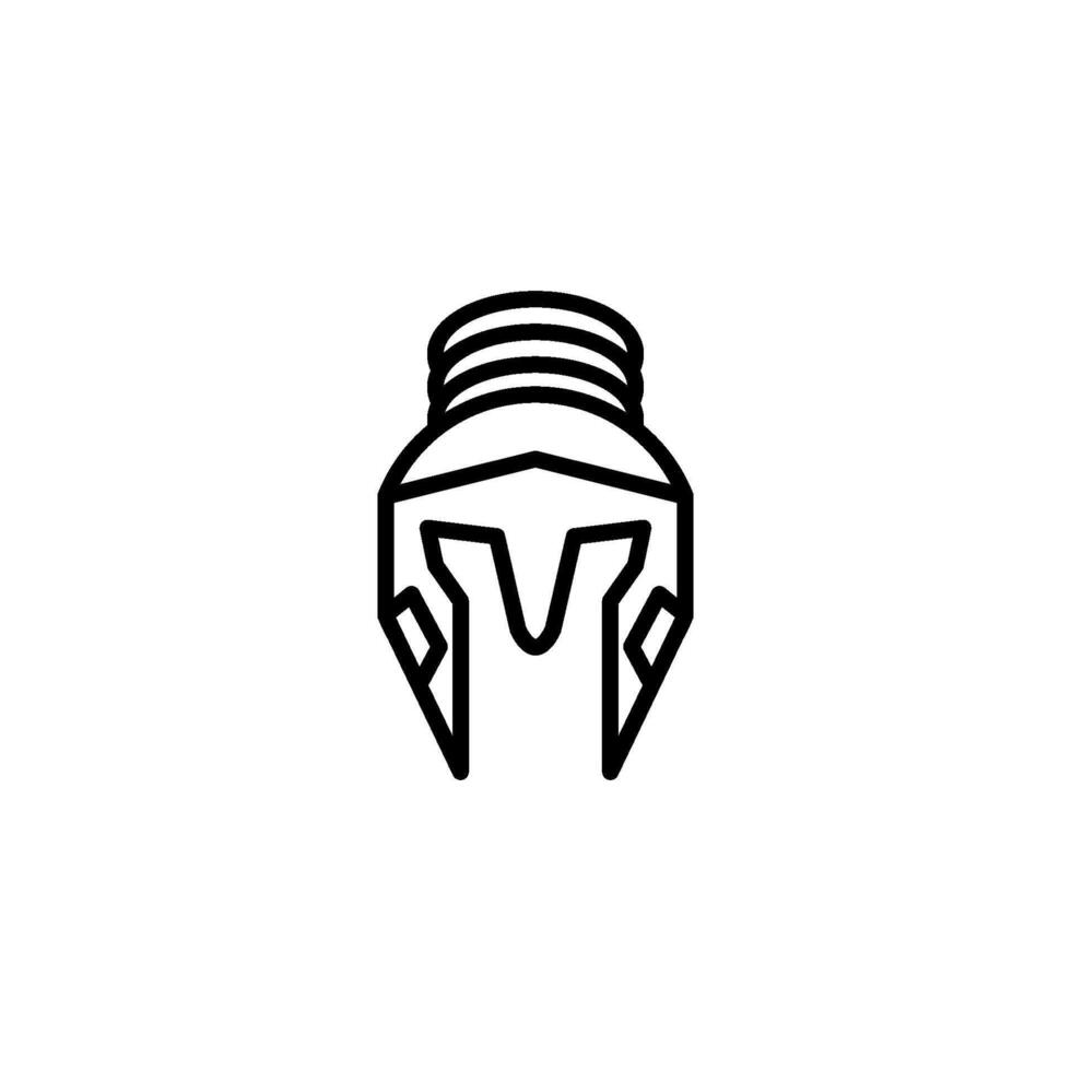 Spartan Warrior Helmet Icon vector design templates