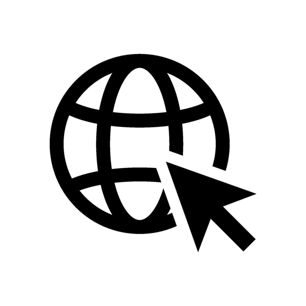 globe internet website icon vector template