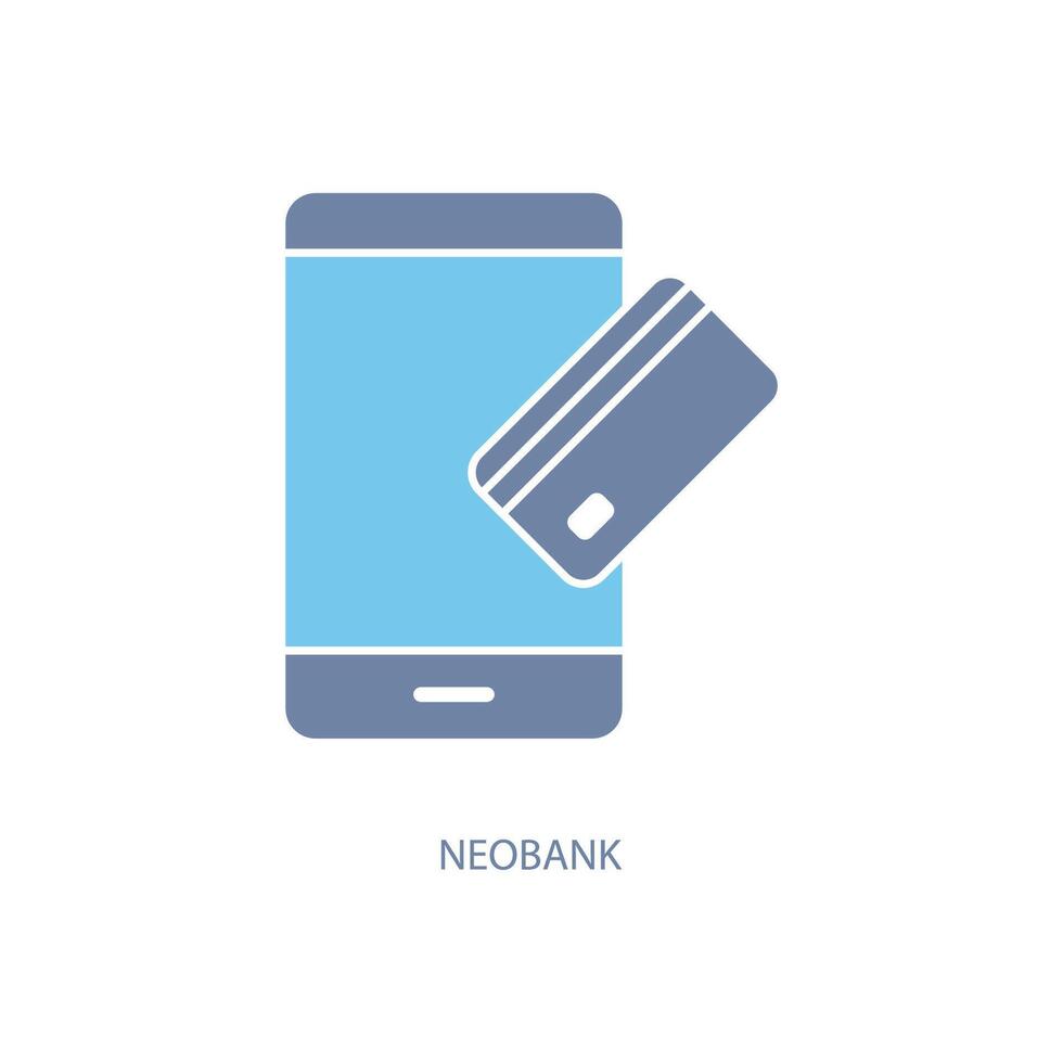 neobank concept line icon. Simple element illustration. neobank concept outline symbol design. vector