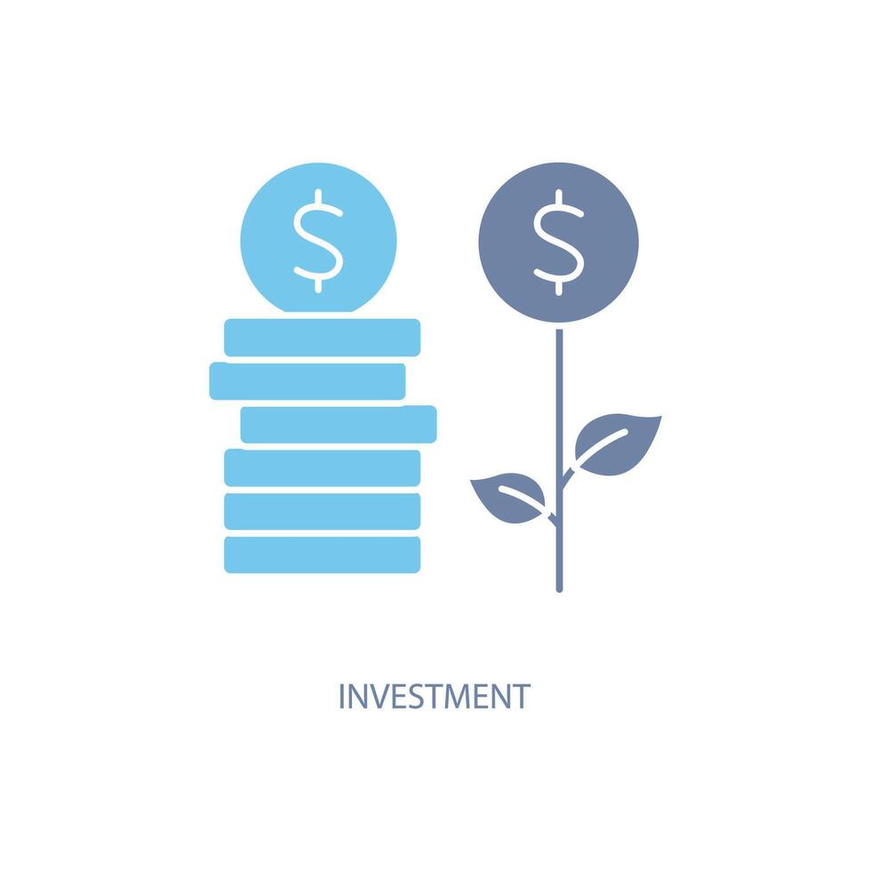 investment concept line icon. Simple element illustration. investment concept outline symbol design. vector
