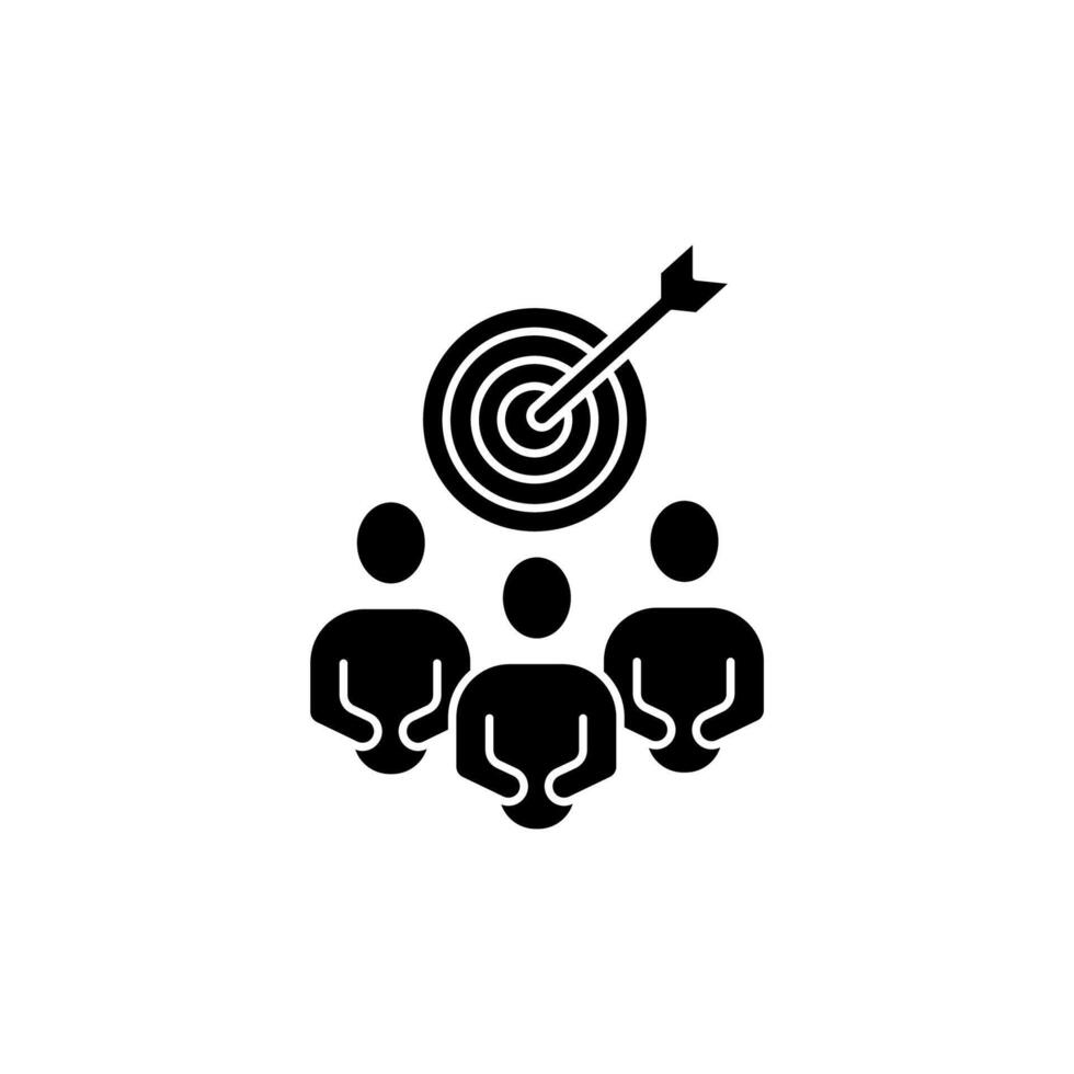 target audience concept line icon. Simple element illustration. target audience concept outline symbol design. vector