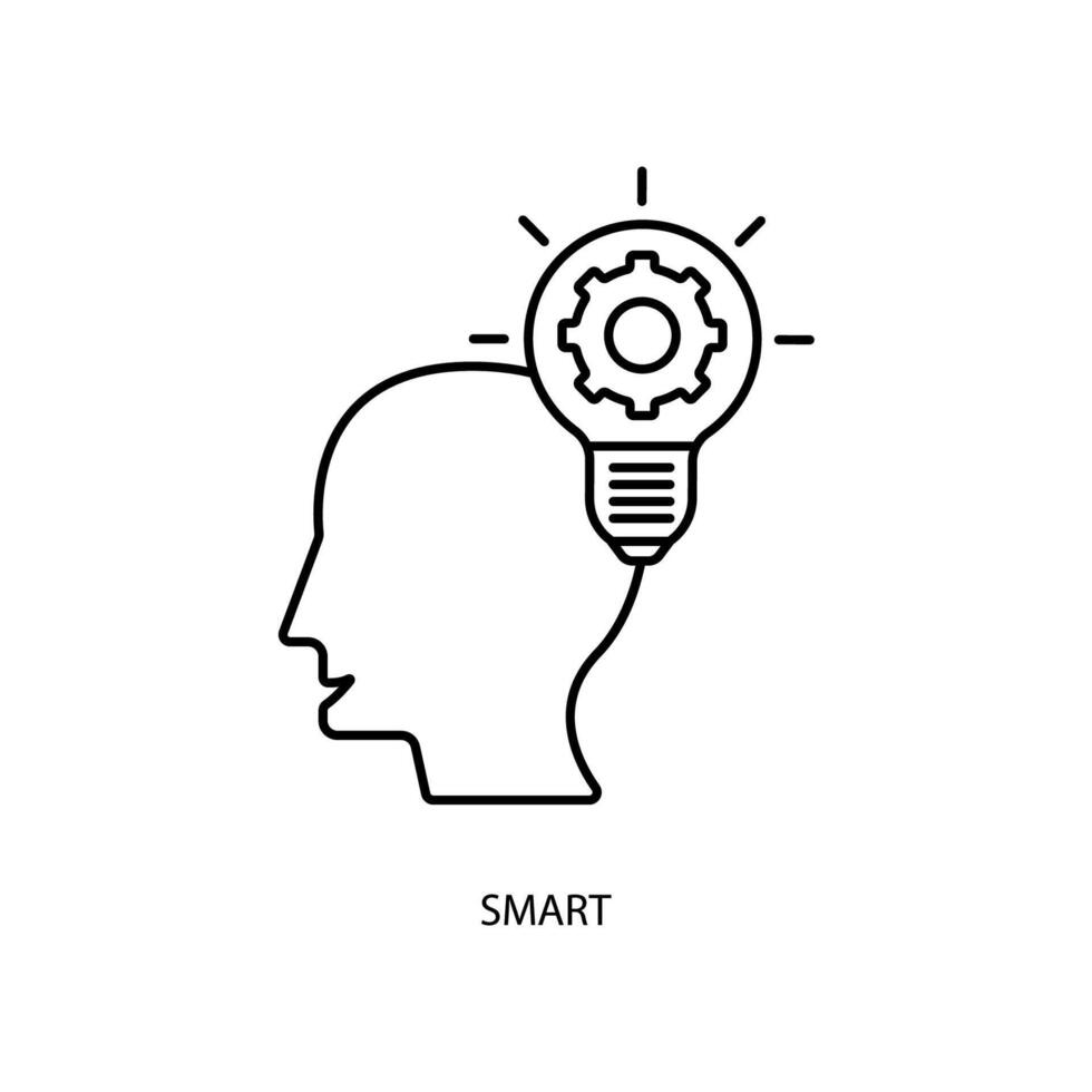 smart concept line icon. Simple element illustration.smart concept outline symbol design. vector