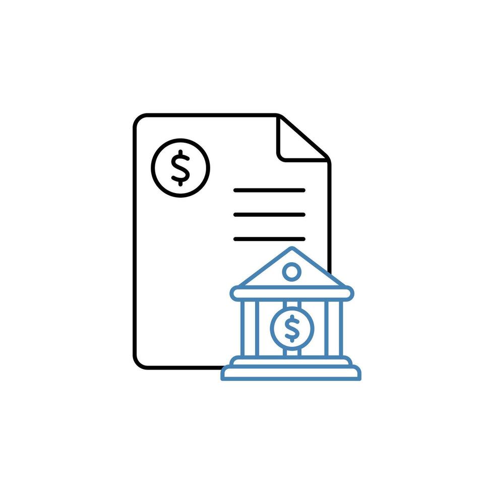 bank statement concept line icon. Simple element illustration. bank statement concept outline symbol design. vector