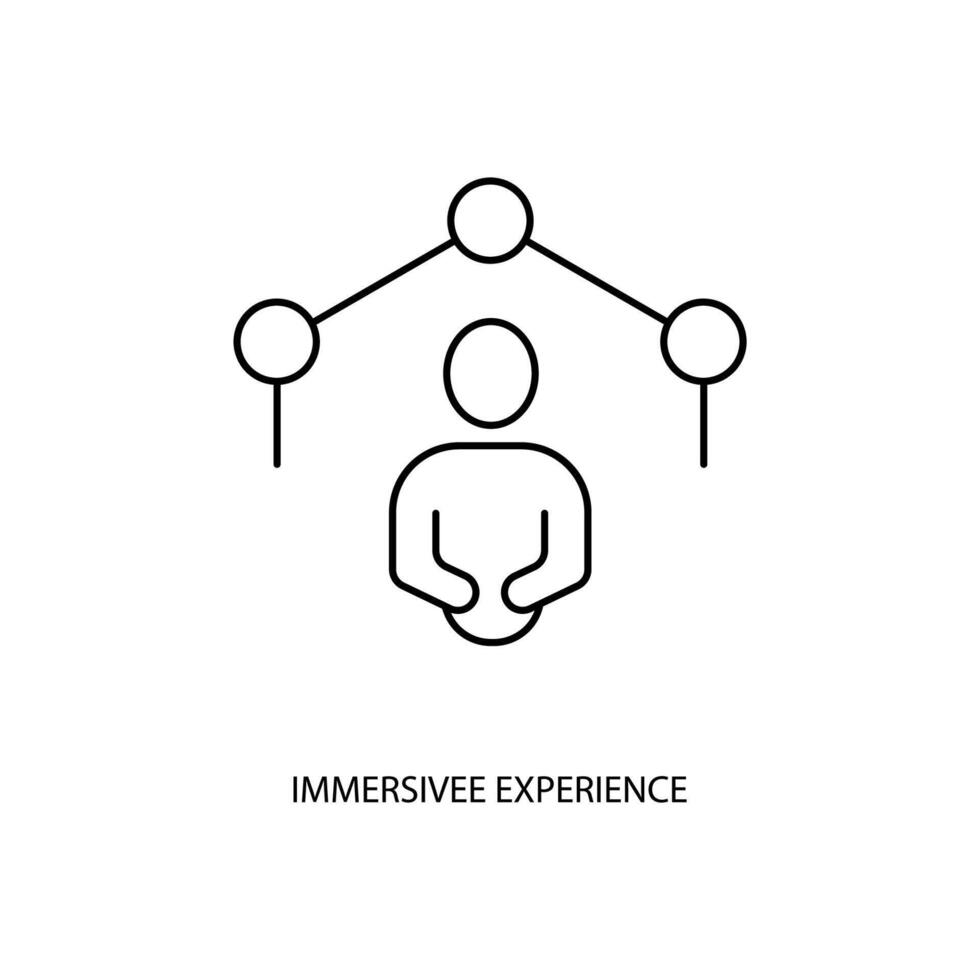 immersivee experience concept line icon. Simple element illustration. immersivee experience concept outline symbol design. vector