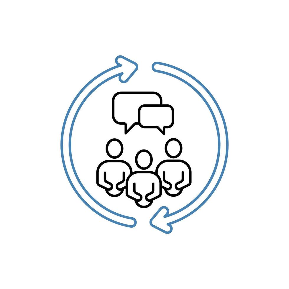 interactions concept line icon. Simple element illustration. interactions concept outline symbol design. vector