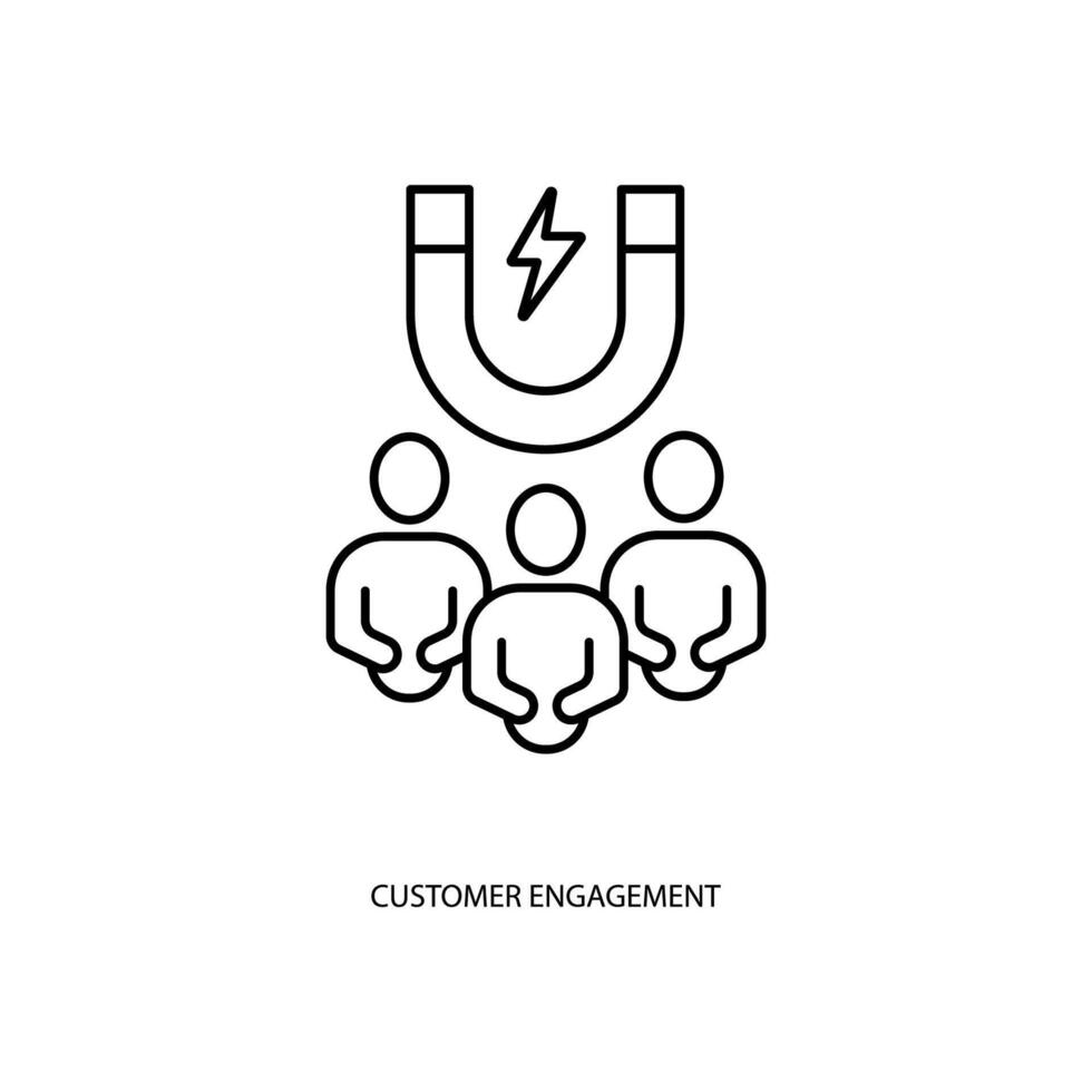 customer engagement concept line icon. Simple element illustration. customer engagement concept outline symbol design. vector