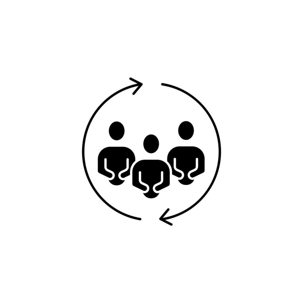 customer relationship concept line icon. Simple element illustration. customer relationship concept outline symbol design. vector