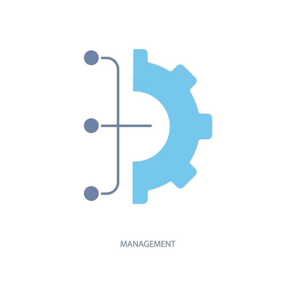 management concept line icon. Simple element illustration. management concept outline symbol design. vector