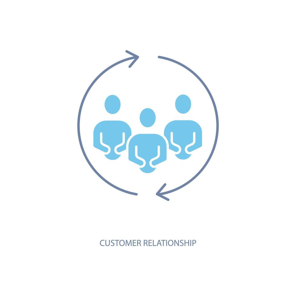 customer relationship concept line icon. Simple element illustration. customer relationship concept outline symbol design. vector