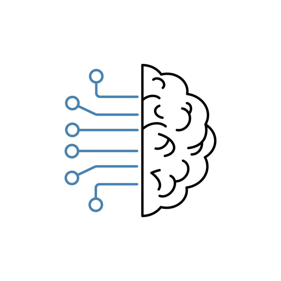 artifical intelligence concept line icon. Simple element illustration.artifical intelligence concept outline symbol design. vector