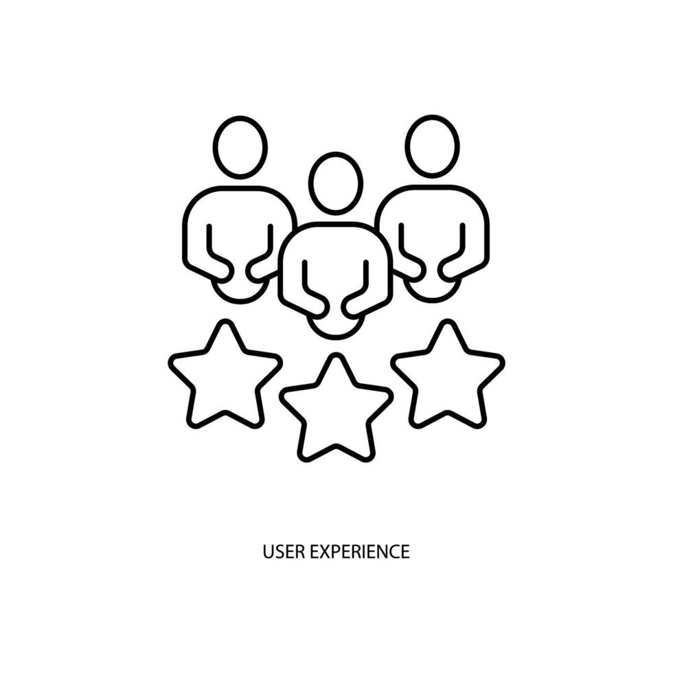 user experience concept line icon. Simple element illustration. user experience concept outline symbol design. vector