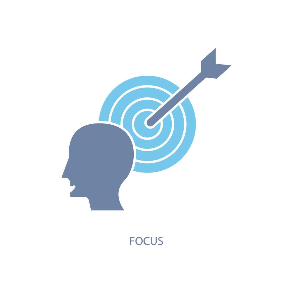 focus concept line icon. Simple element illustration.focus concept outline symbol design. vector