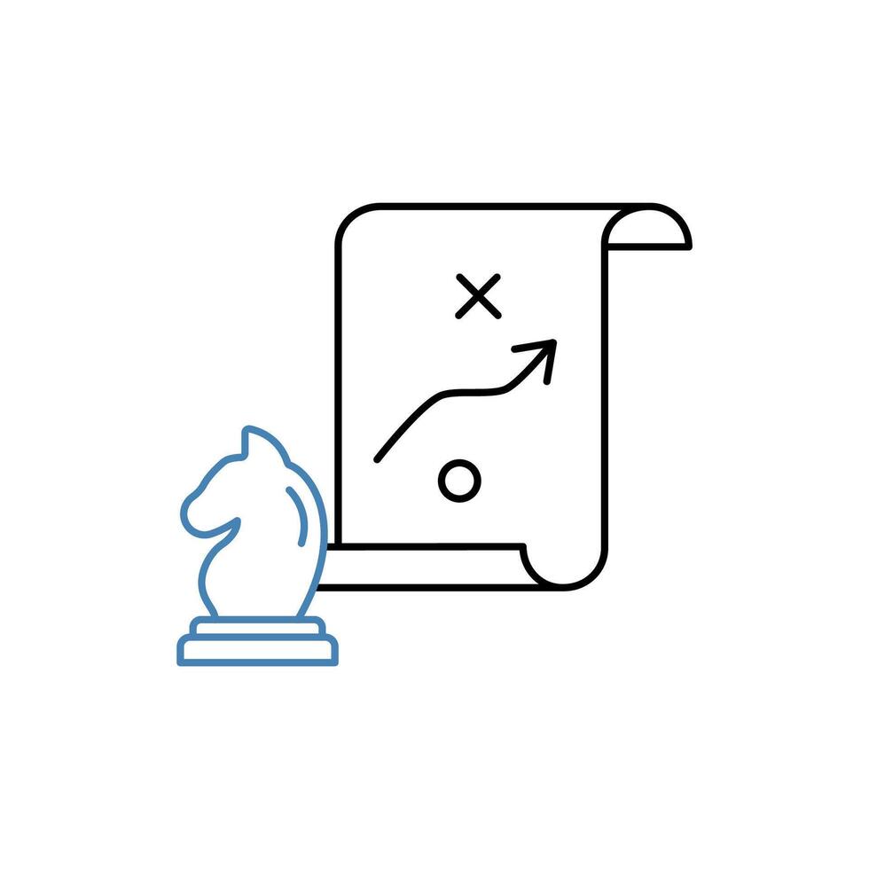 strategy concept line icon. Simple element illustration. strategy concept outline symbol design. vector