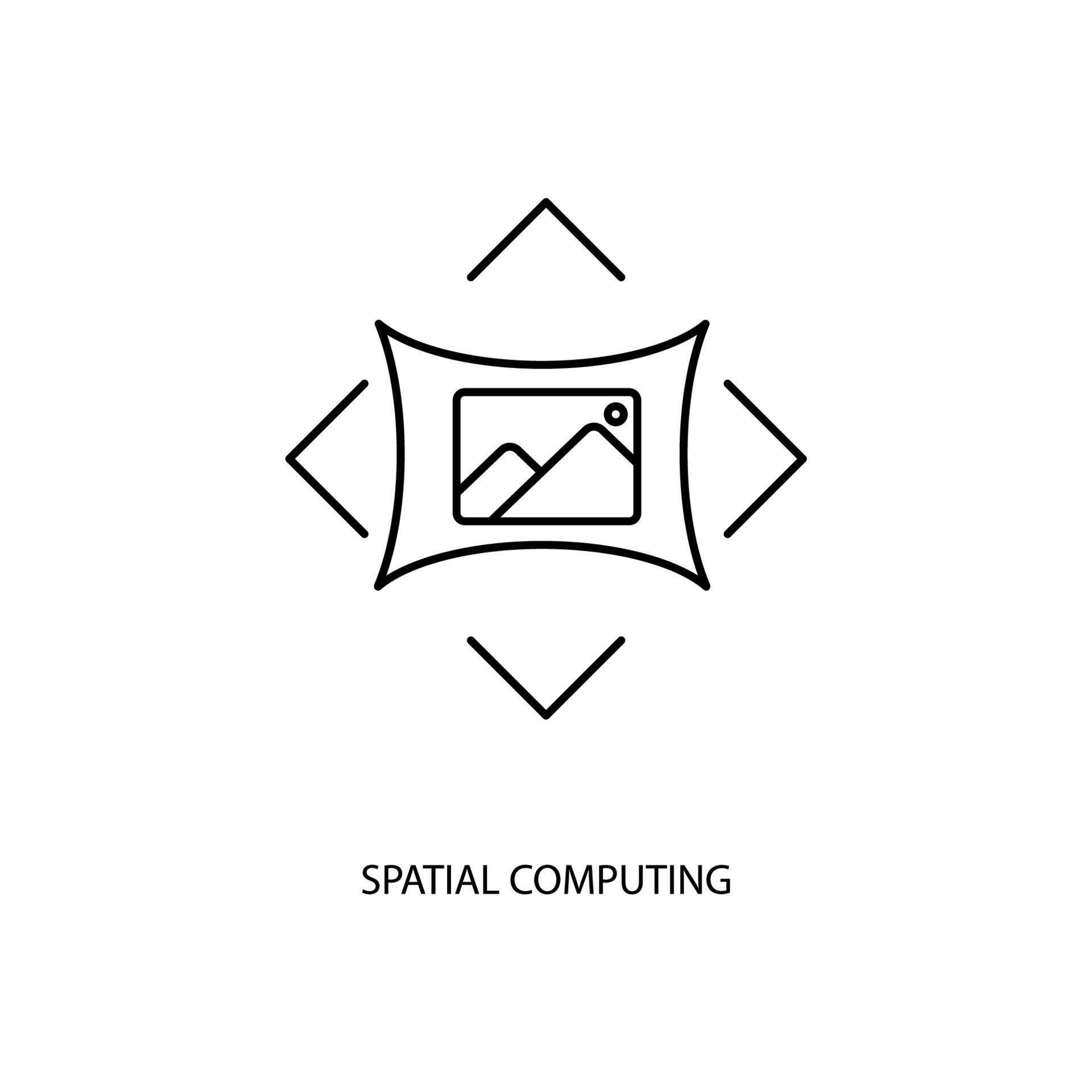spatial computing concept line icon. Simple element illustration ...