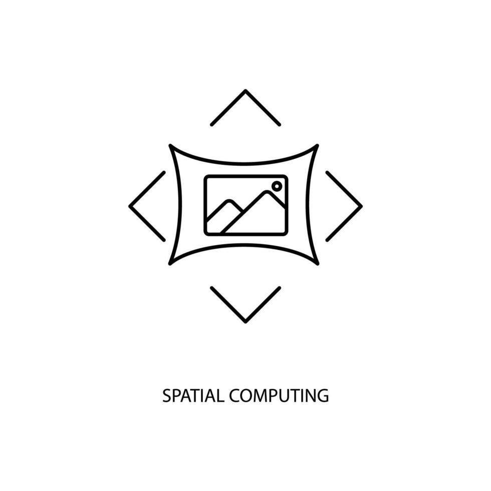 spatial computing concept line icon. Simple element illustration. spatial computing concept outline symbol design. vector