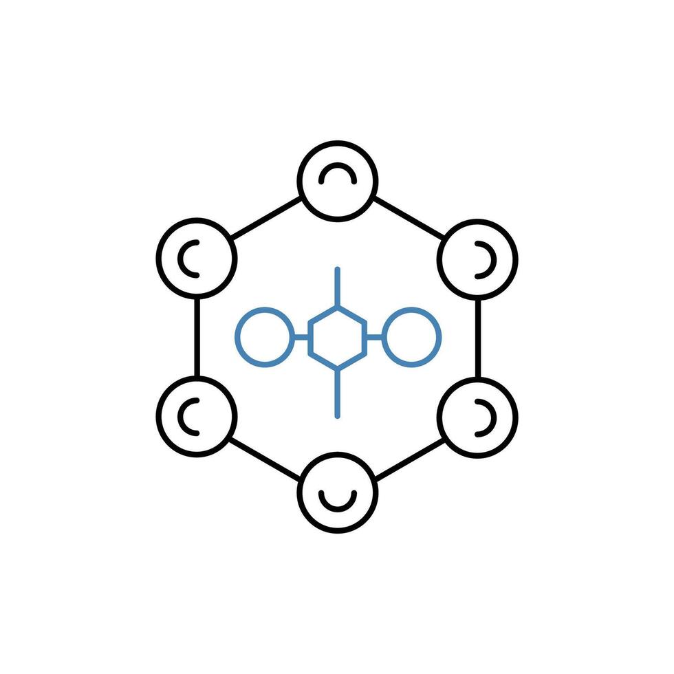 neural network concept line icon. Simple element illustration.neural network concept outline symbol design. vector