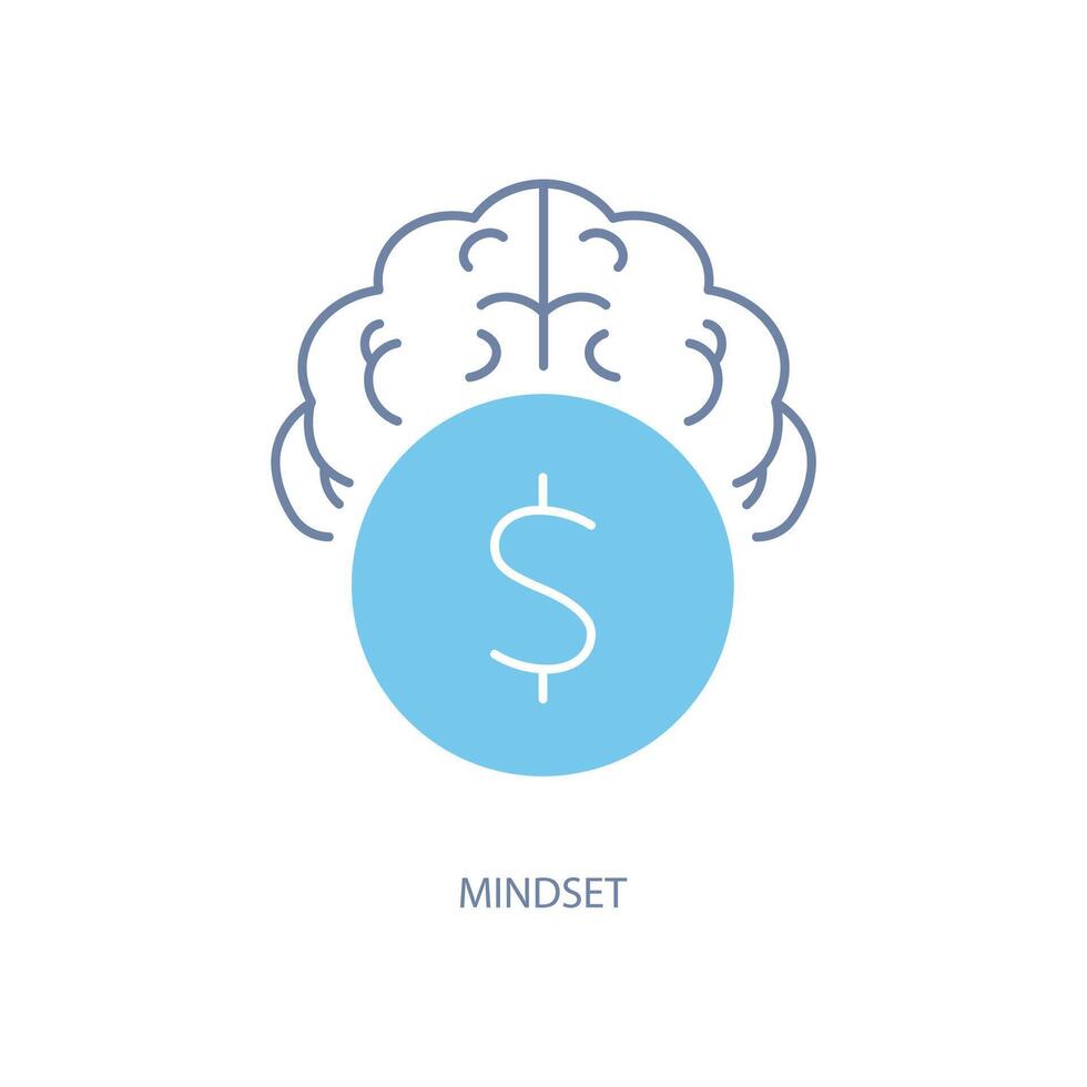 mindset concept line icon. Simple element illustration.mindset concept outline symbol design. vector