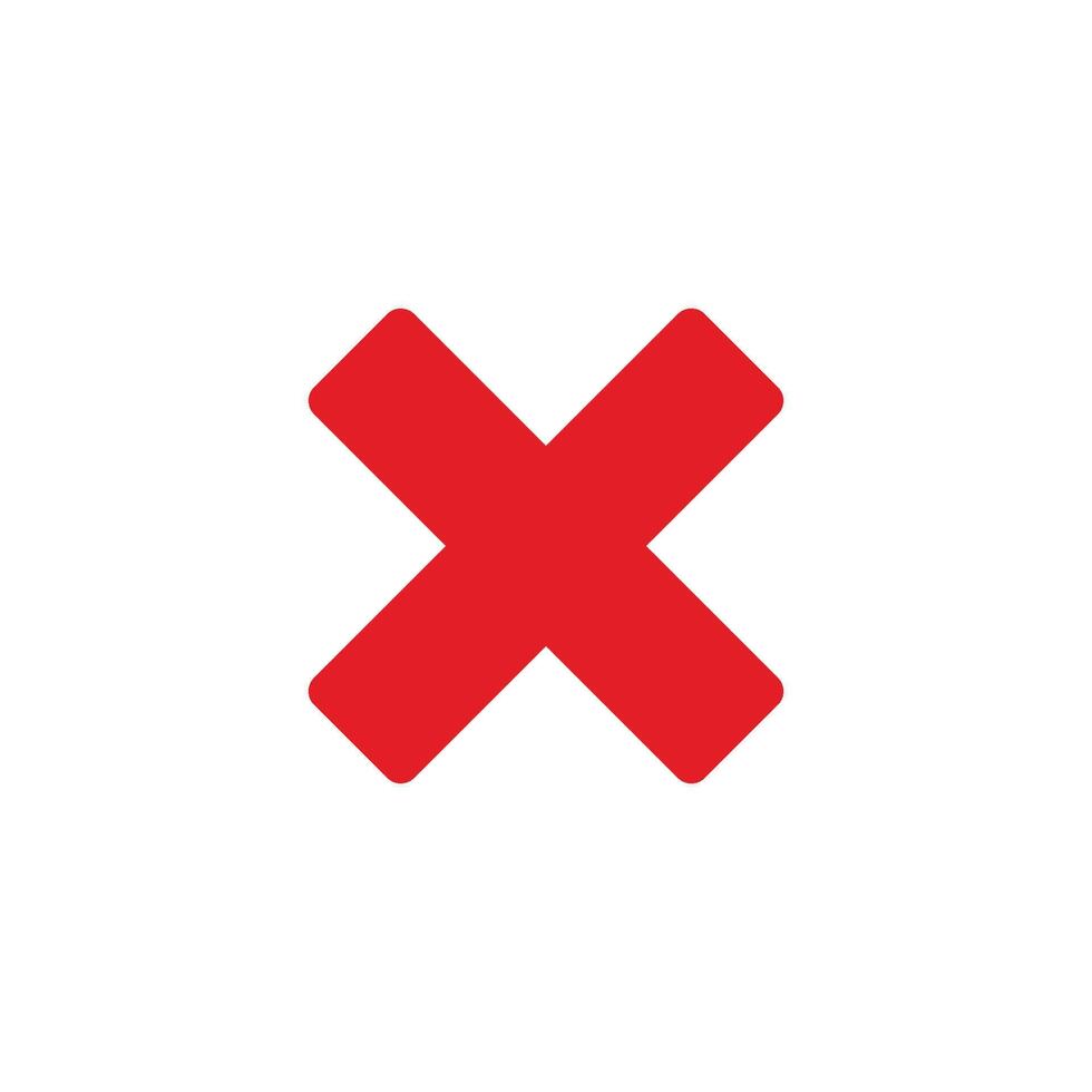 Check Mark of cross icon vector design templates